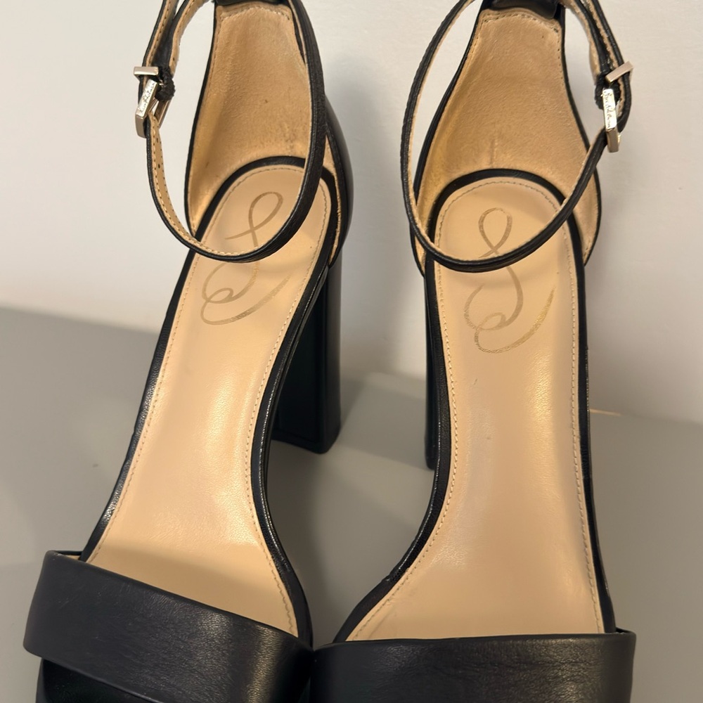 Sam Edelman Black Ankle Strap Heels